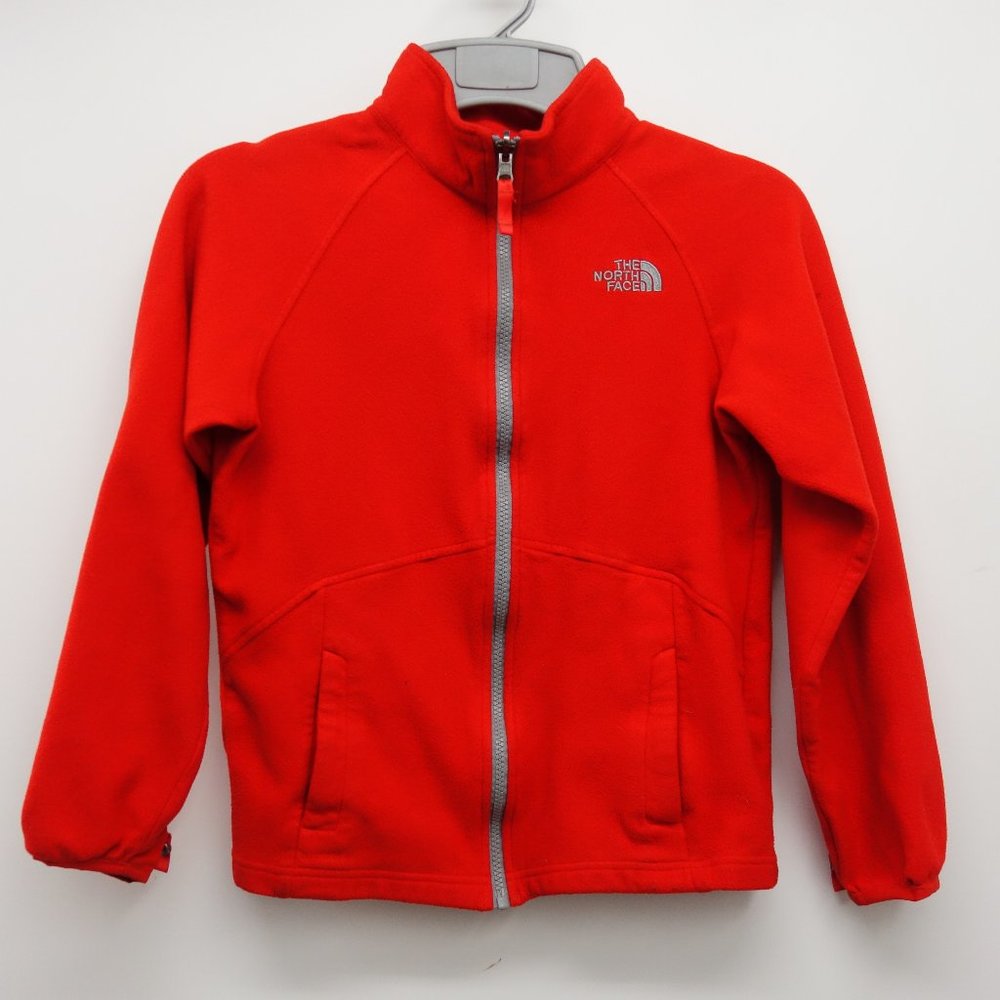 TNF Boys Fleece Bright Red Jacket